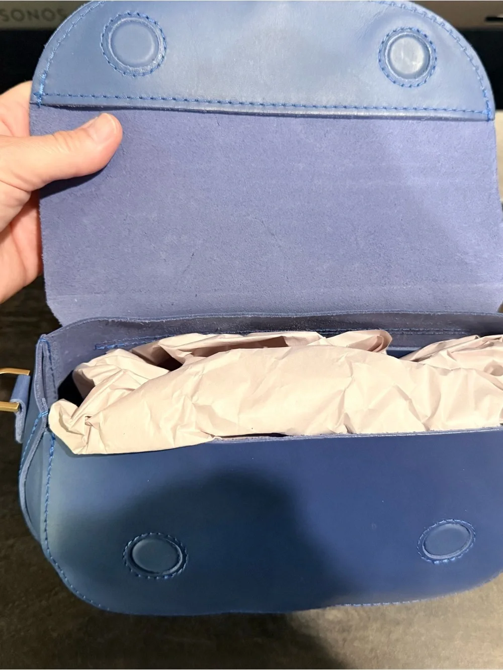 NWT Portland Leather Large Monaco Indigo (Unicorn color)